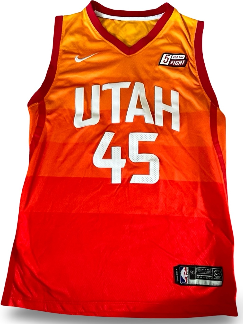 Donovan Mitchell #45 Utah Jazz Mens Sz 50 NBA Nike Swingman Jersey Orange Large